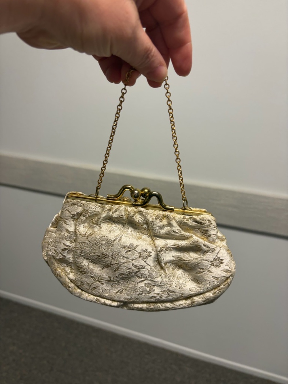 Gold Vintage Wristlet Pouch